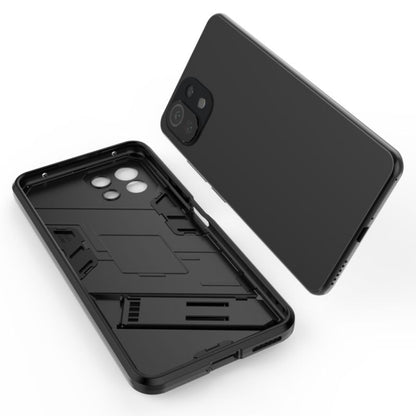Shockproof phone case opened to show inner frame, black TPU/PC for Xiaomi Mi 11 Lite