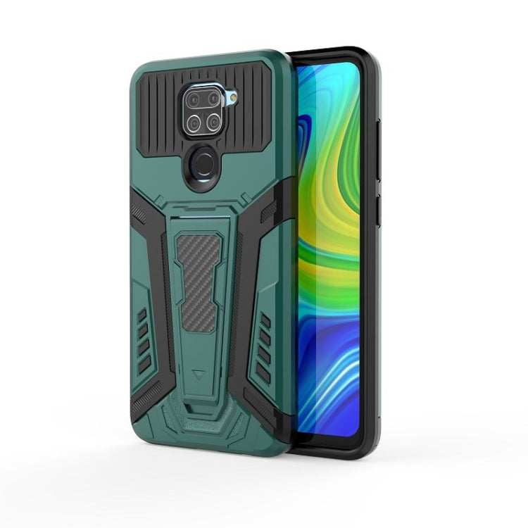 Rugged armor phone case, green with textured grips and camera lens cover