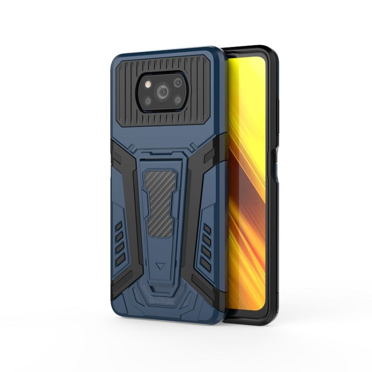 Rugged armor phone case, dark blue with raised corners and protective camera module