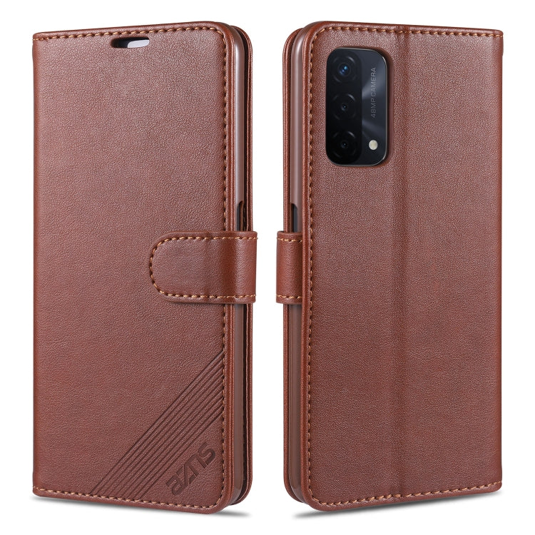Brown flip leather wallet phone case with stitched magnetic flap and camera cutout