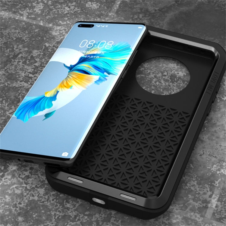 Black rugged phone case with textured back panel and protective camera opening