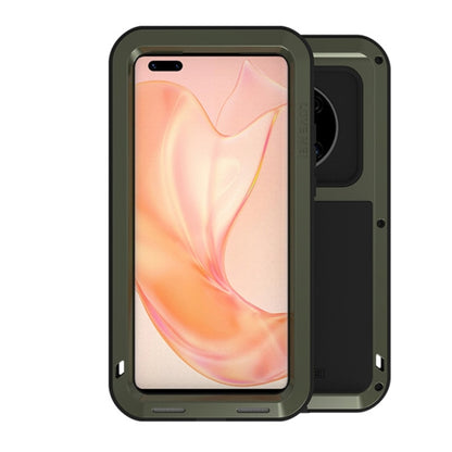 Dark olive shockproof waterproof phone case with screen opening and camera cover