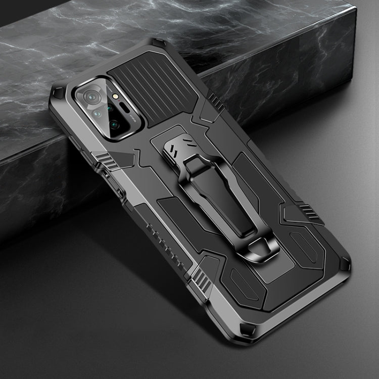Shockproof phone case with rugged armor design, dark grey and black look