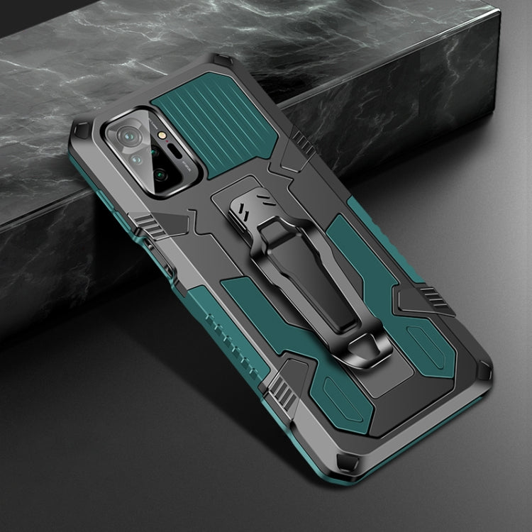 Shockproof phone case with rugged armor design, teal green and dark grey accents