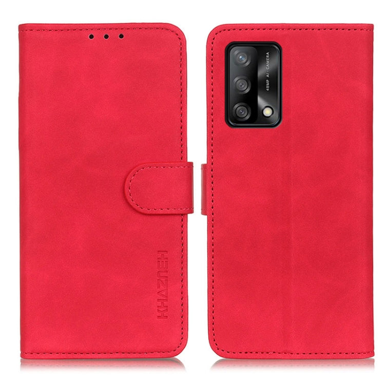 Red leather flip phone case with front cover and card holder window