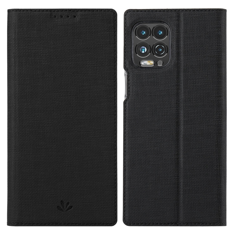 Black magnetic flip folio phone case with TPU bumper and card slot