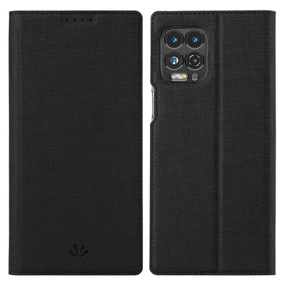 Black magnetic flip folio phone case with TPU bumper and card slot
