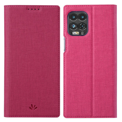 Rose red magnetic flip folio phone case with TPU bumper and card slot