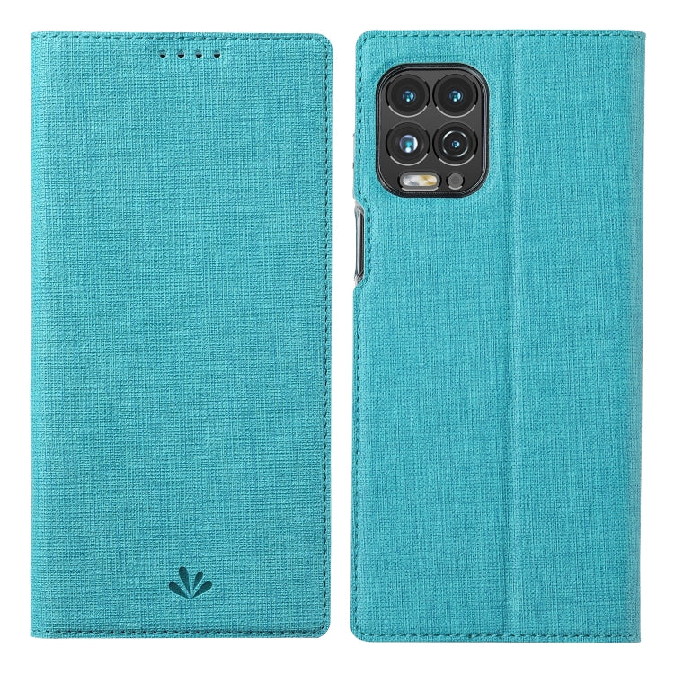Turquoise magnetic flip phone case with textured fabric and camera cutout