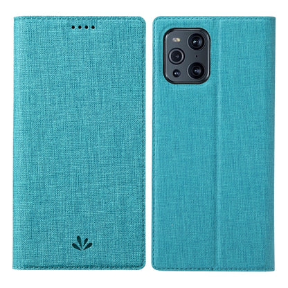 Teal magnetic flip phone case with textured fabric and camera cutout