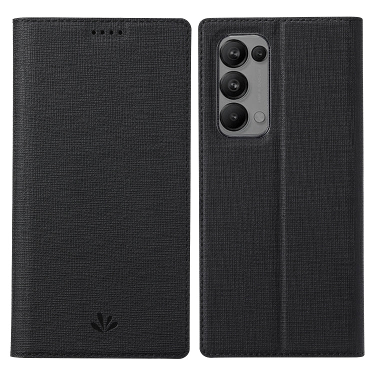 Black magnetic flip phone case with textured finish and camera cutout
