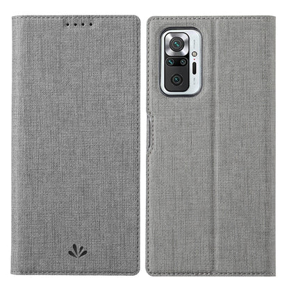 Magnetic flip phone case in light gray with camera cutout and top speaker holes.