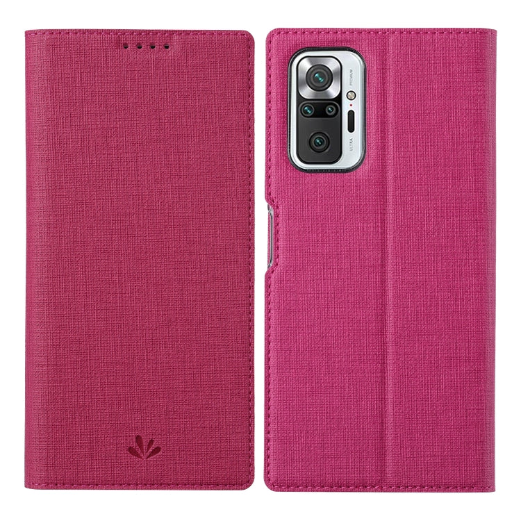 Magnetic flip phone case, magenta fabric with camera cutout and button openings