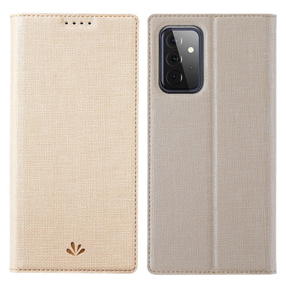 Magnetic flip phone case, beige textured fabric with front flap and camera cutout