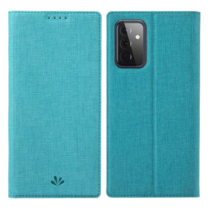 Magnetic flip phone case, teal fabric with front flap and camera cutout