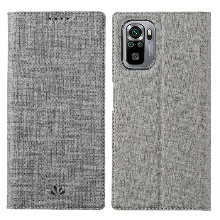 Magnetic flip phone case, light gray fabric with front flap and camera cutout