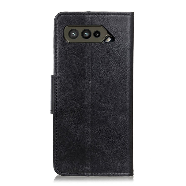 Black leather phone case with camera cutout and vertical flip cover