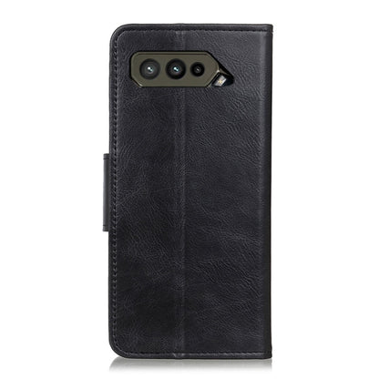 Black leather phone case with camera cutout and vertical flip cover