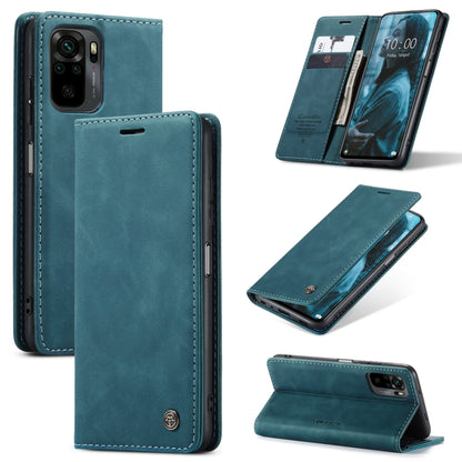 Teal horizontal flip leather phone case with card slot and stand