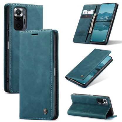 Teal horizontal flip leather phone case with card slot and viewing stand, open