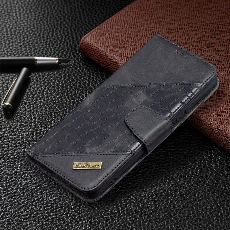 Dark gray crocodile-texture flip phone case with wallet and card holder