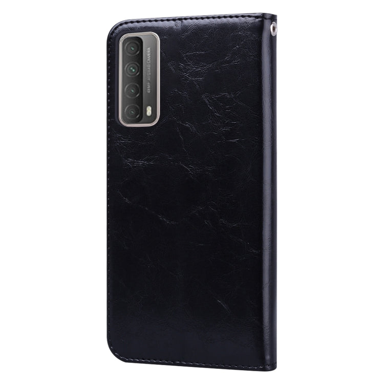 Black horizontal flip leather phone wallet case with camera cutout