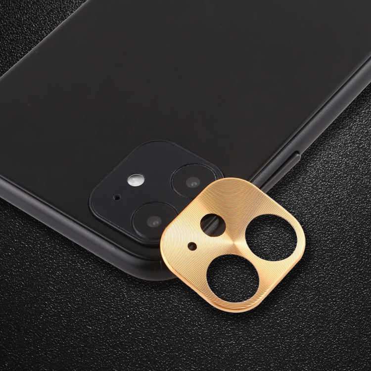Gold rear camera lens protective film for iPhone 11, cardboard-style cutout