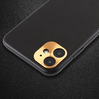 Gold rear camera lens protective film on phone back, cardboard-style