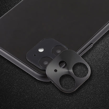 Black rear camera lens protective film on phone back, cardboard-style cutout