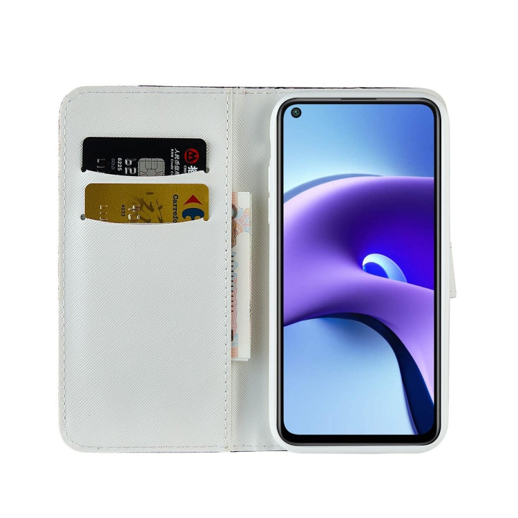 White flip phone wallet case open view with card slots and phone screen