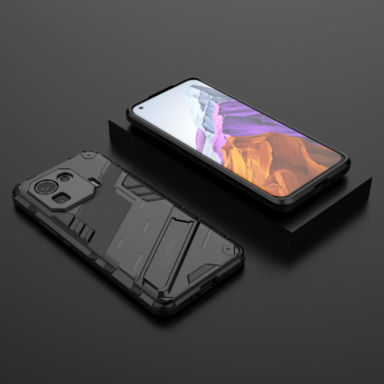 Rugged dark gray shockproof phone case with stand, phone screen protected for Mi 11 Pro