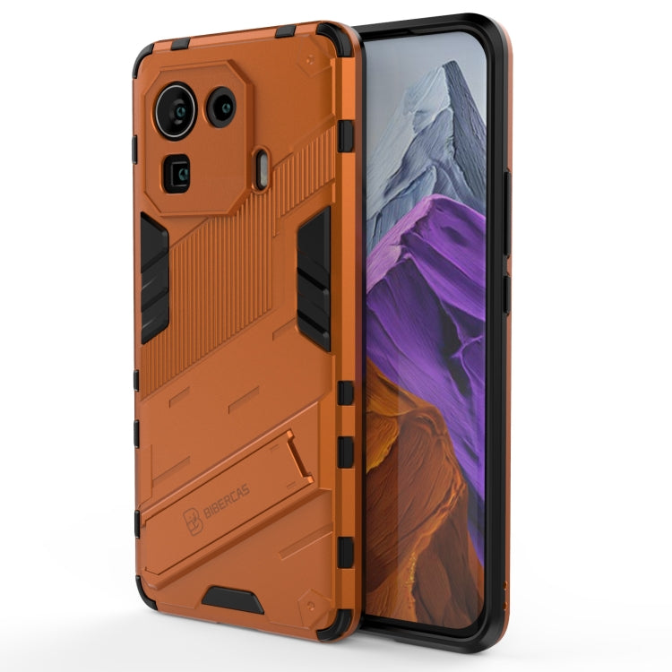 Orange-brown shockproof armored phone case for Xiaomi Mi 11 Pro