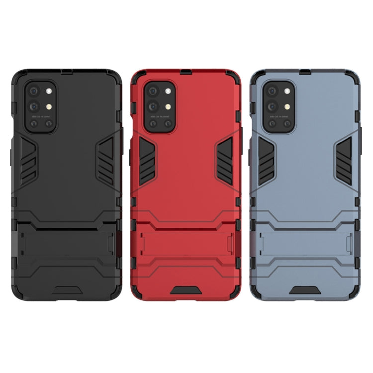 Rugged shockproof phone cases with hidden holder in black, red, and blue-gray