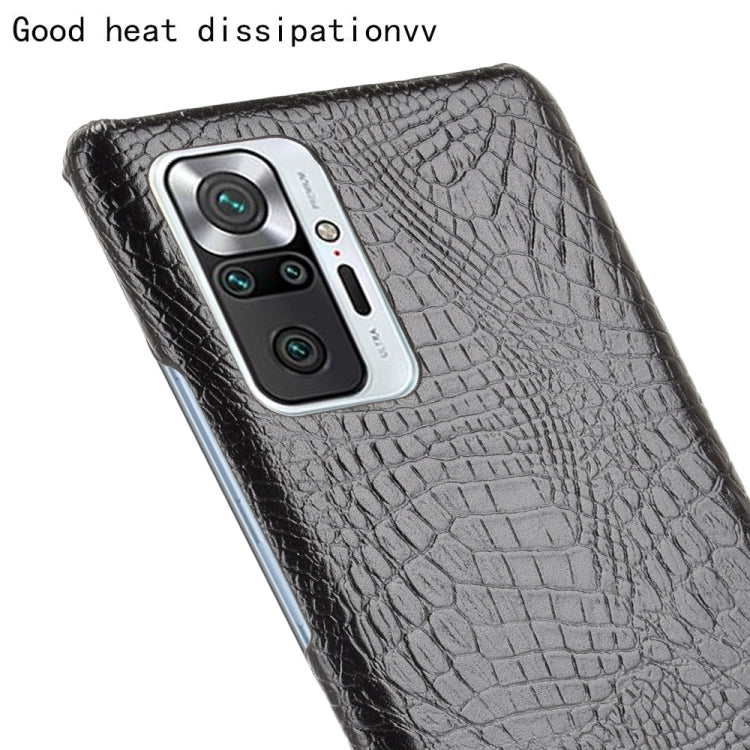 Black crocodile-texture shockproof phone case with raised camera cover
