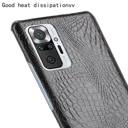 Black crocodile-texture shockproof phone case with raised camera cover