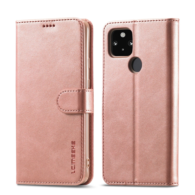 Rose gold leather wallet flip case with card slot and magnetic clasp, phone protection
