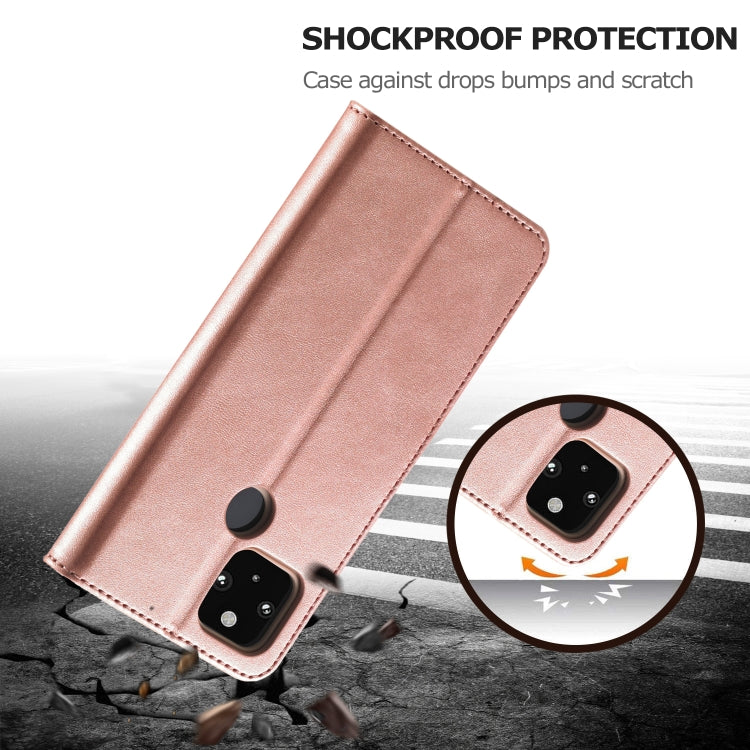 Rose gold leather flip case with dual camera cutouts and protective cover