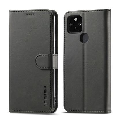 Dark gray flip leather wallet phone case with card holder and camera opening
