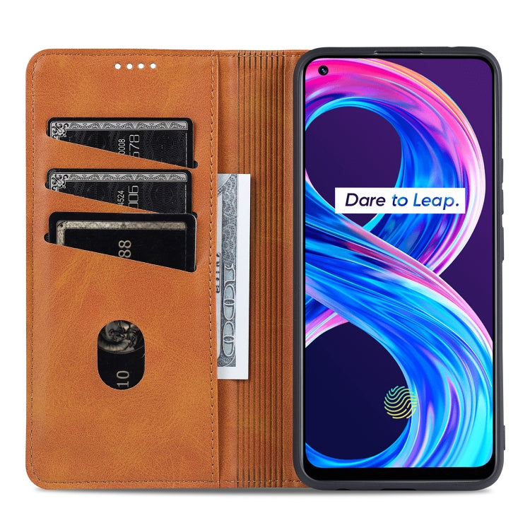 Tan leather phone flip wallet case with card slots and horizontal card holder