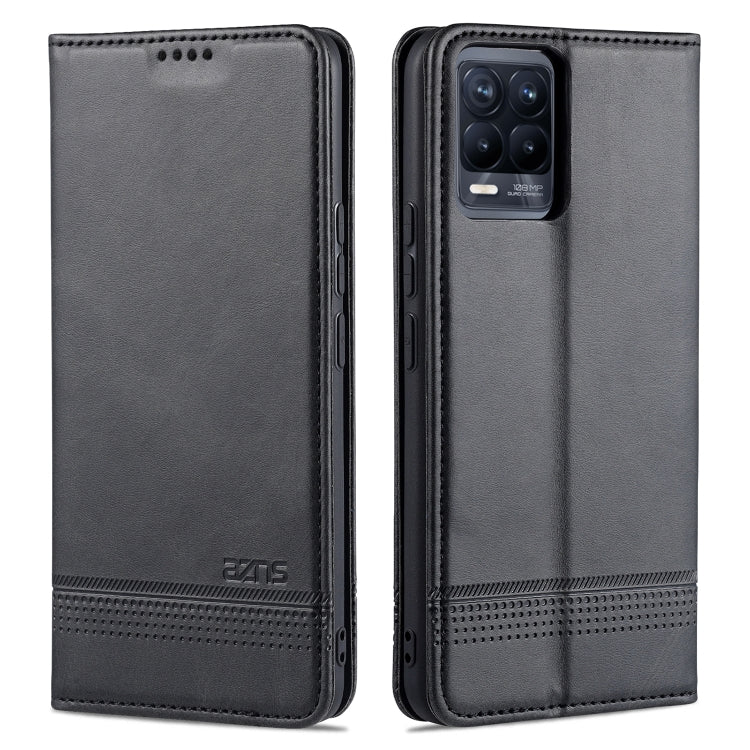Black leather phone flip case with perforated speaker area and camera cutout