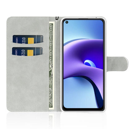 Light gray flip phone case with card slots and inner flip cover