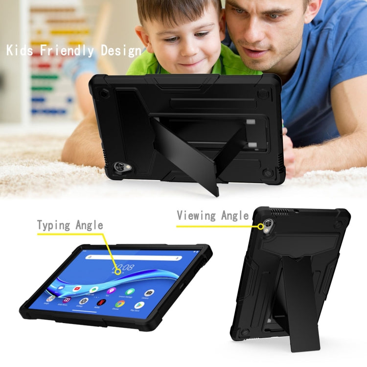 Shockproof tablet case with kickstand stand, black rugged cover for tablet