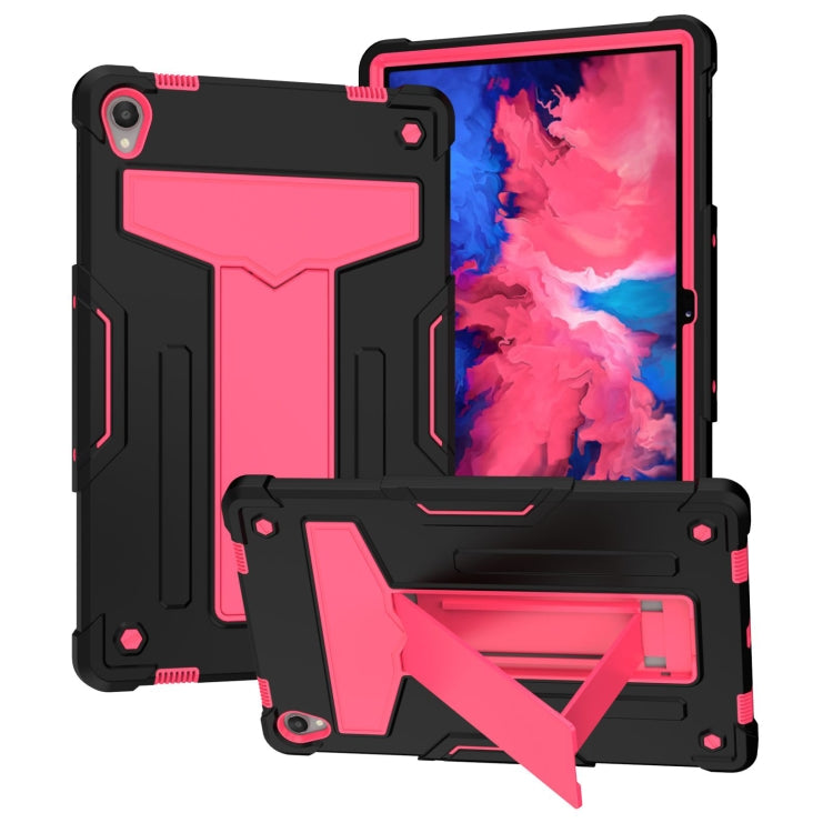 Shockproof tablet case with kickstand, black with pink/rose contrast panel