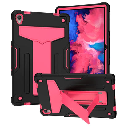 Shockproof tablet case with kickstand, black with pink/rose contrast panel