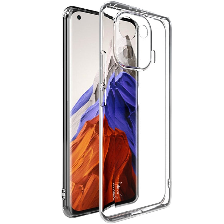 IMAK transparent TPU shockproof phone case with raised camera and side button cutouts