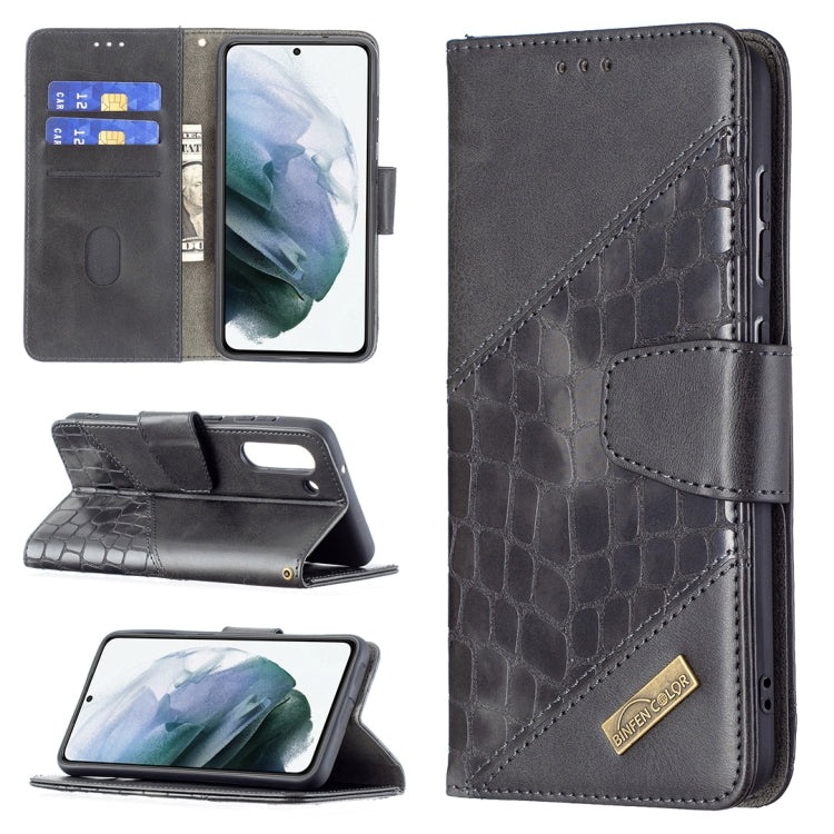 Dark gray PU leather flip phone case with crocodile texture, wallet slots, stand