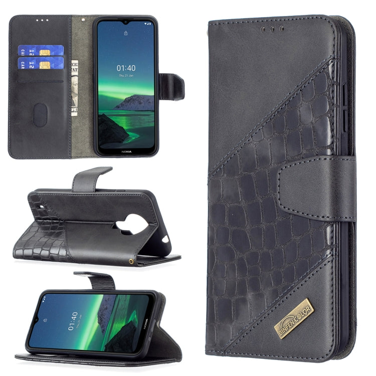 Dark gray crocodile-texture wallet flip phone case with card slots and side openings