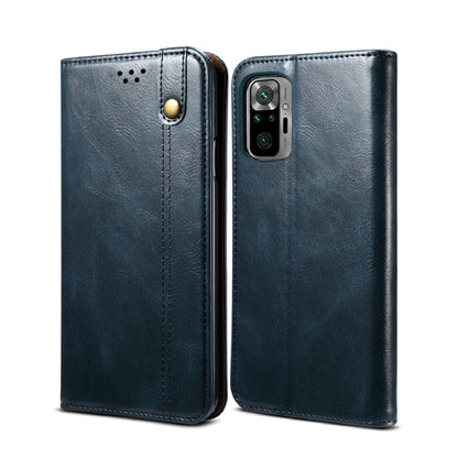 Navy blue flip leather wallet phone case with card slots and camera cutout
