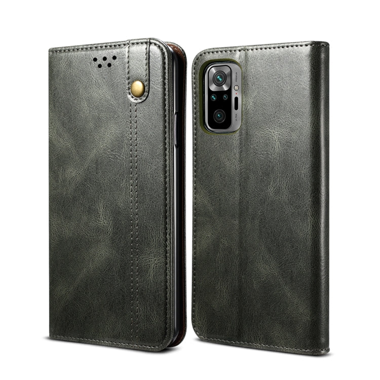 Dark green flip leather wallet phone case with card slots and camera cutout