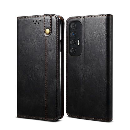 Black horizontal flip leather wallet phone case with card slots and camera cutout